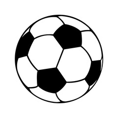 Soccer ball or football flat icon for sports apps and websites. Vector illustration.
