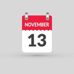 November 13 calendar Date, Month icon