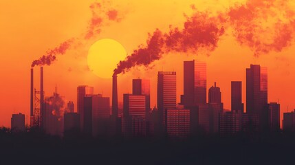 Fototapeta premium An infographic of carbon credits reducing global warming