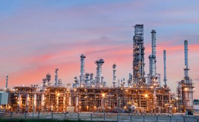 Oil and Gas Industrial zone,The equipment of oil refining,Close-up of industrial pipelines of an...