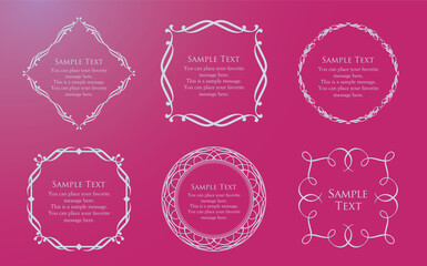 クリスマスのアンティークなフレームデザイン