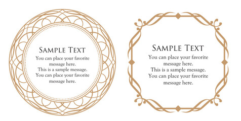 クリスマスのアンティークなフレームデザイン