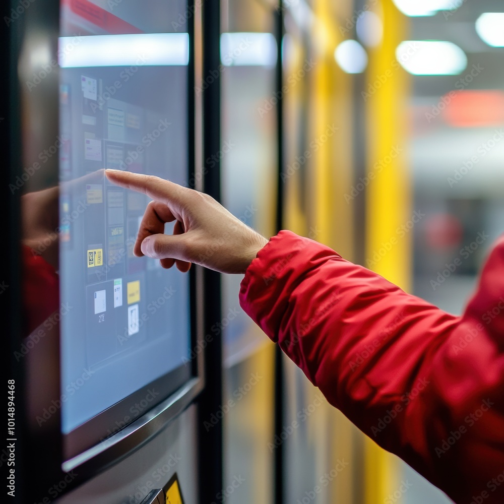 Poster user interaction with touchscreen interface