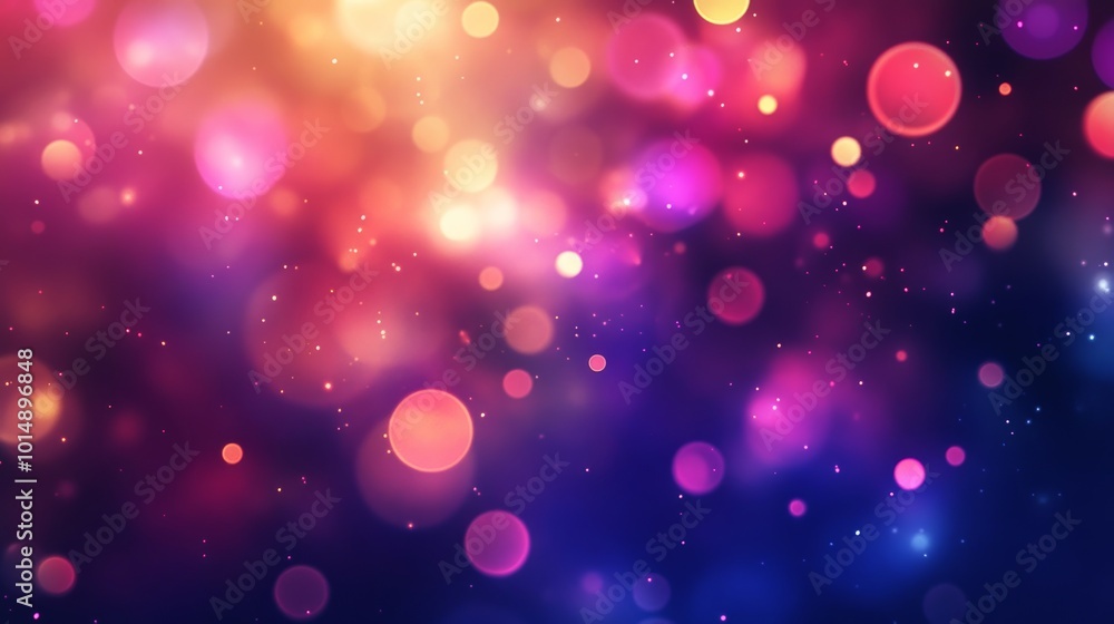 Poster abstract blurred background with bokeh lights.