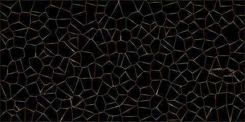 Beautifu bluck and gold crystallized polygon background. abstract light colorful stone tile pattern with shadow. modern wallpaper, trendy simple minimal geometric background abstract mosaic backd