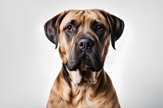 Boxador dog on white background, AI Generated