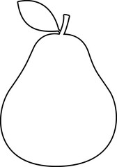 Pomelo fruit outline vector.