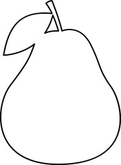 Pomelo fruit outline vector.