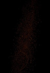 Obraz premium Golden Dust Falling in Dark Space, Elegant, Magical Wonder