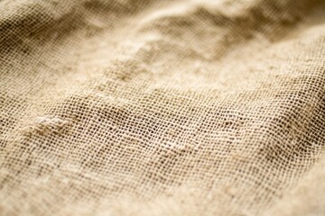 Close-up of Textured Natural Fabric Surface