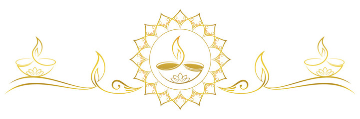 diwali candle vector illustration