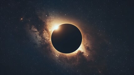 Obraz premium Stunning Image of Celestial Eclipse and Solar Corona