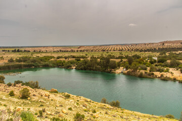 Fototapeta premium The Majestic El Haouareb Dam in Kairouan, Tunisia