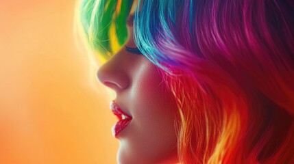 Person with colorful hair