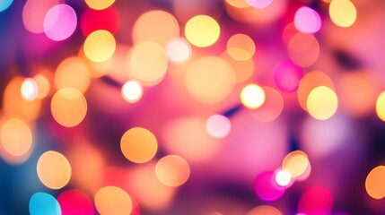 Fototapeta premium Vibrant Bokeh Lights in Soft Focus