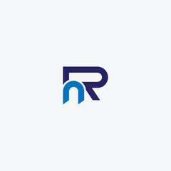 HR or RH abstract outstanding letter design. Awesome branding company different colors illustration logo.	