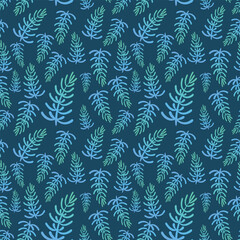 Winter leaves pattern for your design