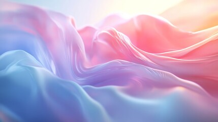 Ethereal Pastel Waves: A Dreamy Landscape of Soft Colors