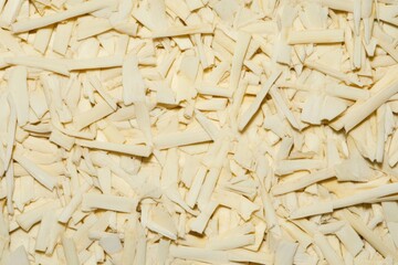 Close-Up of Shredded White Material Texture