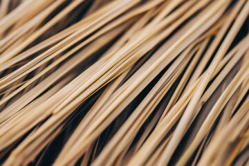 Obraz premium Close-Up of Dry Natural Grass Strands Texture