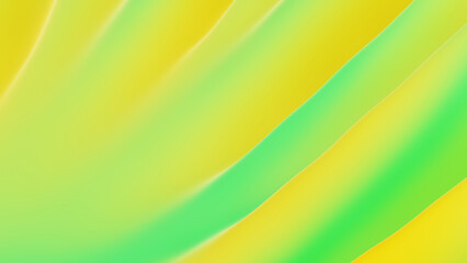 Wave style background with soft colors. 3d wave illustration with a combination of green and yellow colors