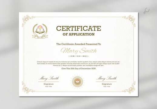 Elegant Certificate Layout