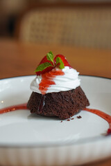 chocolate cake on a plate