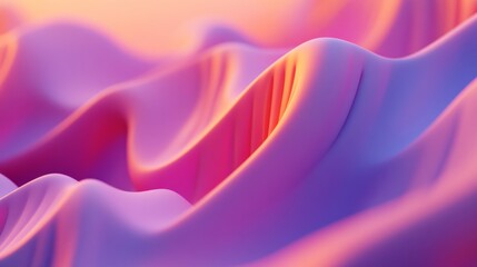 Fototapeta premium Vibrant Fabric Waves in Brilliant Hues of Pink and Purple
