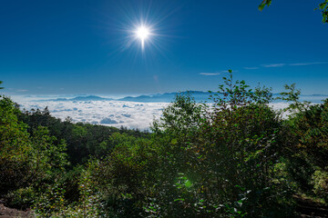 Obraz premium 御嶽山八合目から広がった雲海を望む