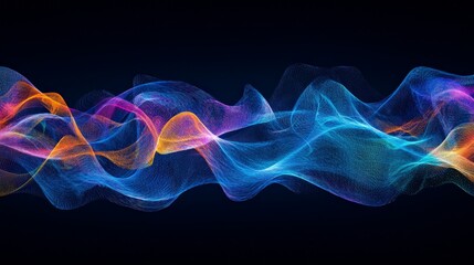 Vibrant Multicolored Waves of Energy and Motion