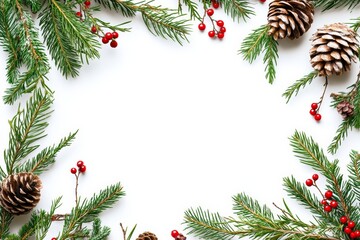 Christmas Nature Design Greeting Cards Template for Festive Season