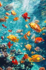 Fototapeta premium School of fish in ocean