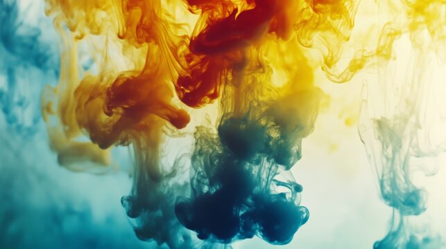 Vibrant Explosion of Color in Water