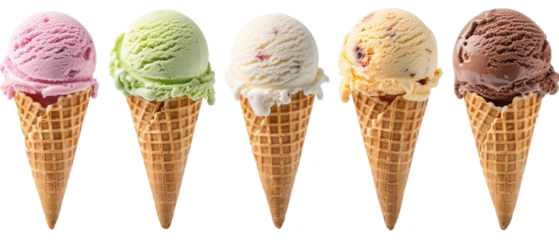 An ice cream cones, PNG, isolated on white background