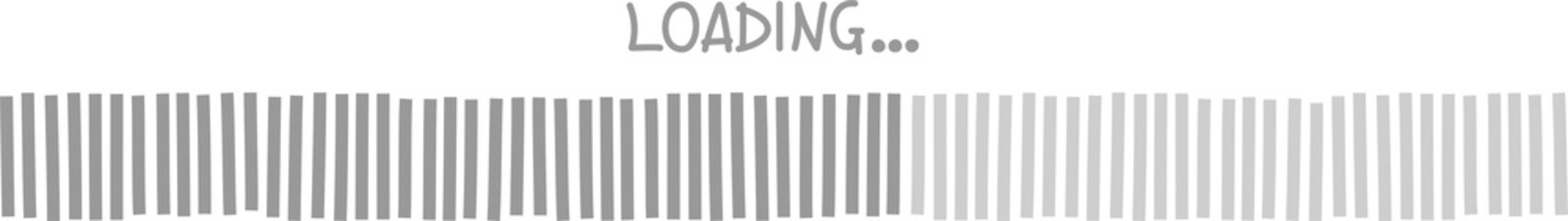 cute doodle hand draw loading bar counter, text box, flat design png illustration