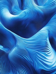 Fototapeta premium Blue wavy surface close-up