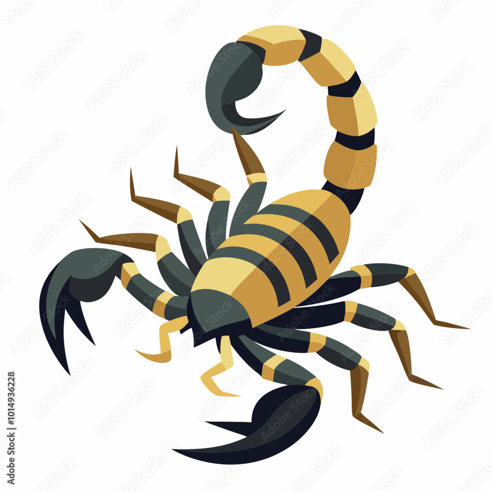 Poster scorpion vector illustration on a white background