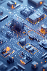 Fototapeta premium supply chain infographic, A detailed supply chain infographic showing vital elements such as procurement, production, and delivery. Each segment features distinct graphics and