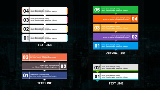 Modern List Of Text Blocks Overlay