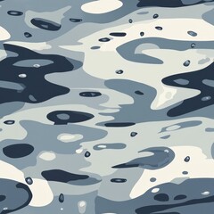Abstract Blue and Grey Camouflage Pattern Background