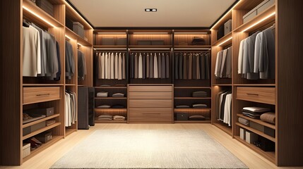 Spacious Walk-in Closet with Modern Design
