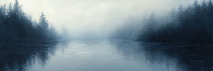 Fototapeta premium Subtle, soft brush marks creating a misty, fog like texture with blended edges