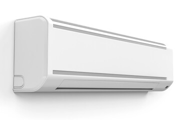 A modern air conditioning unit installed on a wall with a sleek design