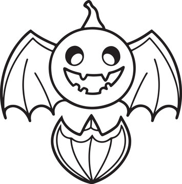 recommend clip art: Halloween line art vector