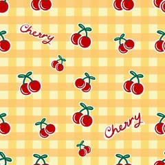 seamless pattern with cherry