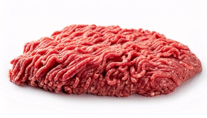 Fresh raw beef minced meat isolated on white background