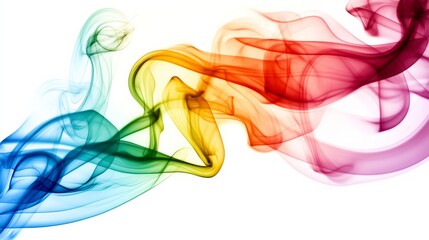 Colorful Smoke Swirls: A Vibrant Dance of Light and Hue