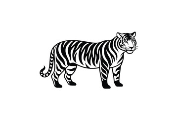 Obraz premium Bengal Tiger Vector Illustration, Wildlife EPS Design, Adobe Illustrator Artwork