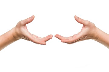 A pair of hands stretching out to connect with each other, symbolizing connection and unity