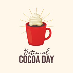 National Cocoa Day vector design template good for celebration usage. National Cocoa Day design. flat design. eps 10.